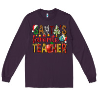 Plum santas favorite teacher Long Sleeve Tee - NancyCooperArtShop