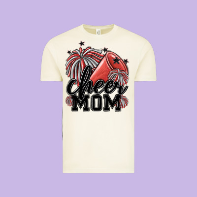 Cheer Mom Vintage Tee Designed By Maliassmallbusiness