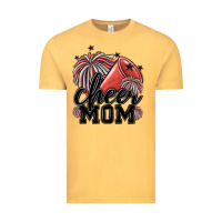 Vintage Mustard cheer mom Vintage Tee - MaliasSmallBusiness