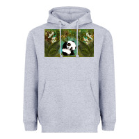 Heather Grey cute panda Heavyweight Hoodie - TumblerDesignByShophia