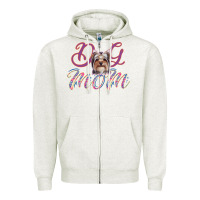 Oatmeal Heather Dog Mom Zipper Hoodie - Bettercallsaul