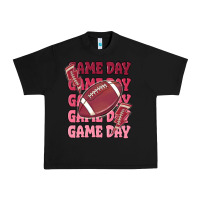 Black game day football Urban Heavy Tee - MaliasSmallBusiness