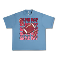 Pebble Blue game day football Urban Heavy Tee - MaliasSmallBusiness