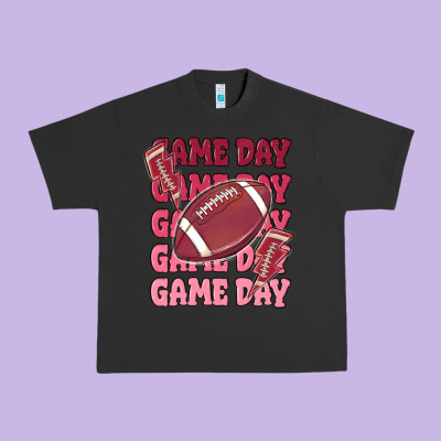 Game Day Football Urban Heavy Tee Designed By Maliassmallbusiness