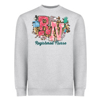 Heather Grey rn registered nurse western Heavyweight Sweatshirt - NancyCooperArtShop