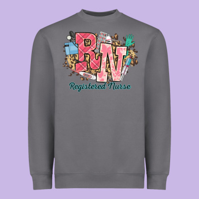 Rn Registered Nurse Western Heavyweight Sweatshirt Designed By Nancycooperartshop