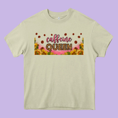 Caffeine Queen 16oz Libbey Cup Heavy Core Tee Designed By Hra Design Shop