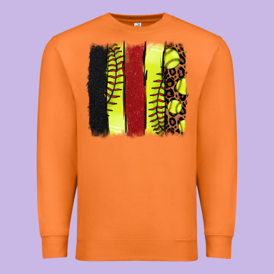 Softball Brushstroke Premium Sweatshirt Designed By Howdyjamesfarm