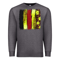 Charcoal Heather Softball brushstroke Premium Sweatshirt - HowdyJamesFarm