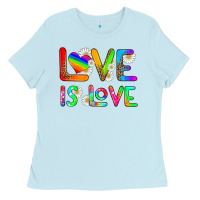 Baby Blue love is love Ladies Tee - HRA Design Shop