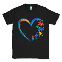 Black autism heart Classic Tee - MaliasSmallBusiness