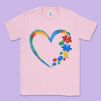 Autism Heart Classic Tee Designed By Maliassmallbusiness