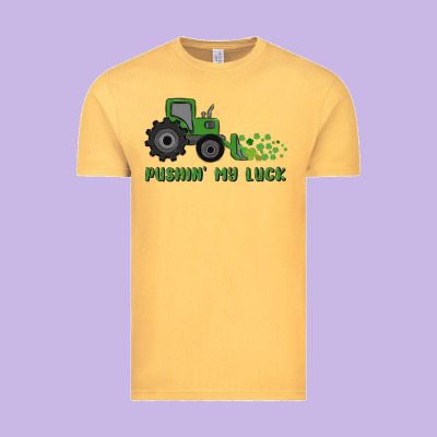 Pushin' My Luck Vintage Tee Designed By Maliassmallbusiness