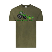 Vintage Olive pushin' my luck Vintage Tee - MaliasSmallBusiness