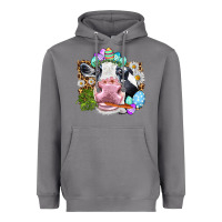 Storm Happy Easter Cow with eggs Easter Day Heavyweight Hoodie - HowdyJamesFarm