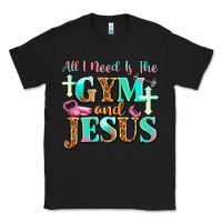 Black all i need is the gym and jesus Classic Tee - JahusDesignShop