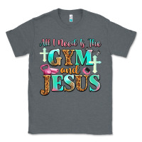 Charcoal Heather all i need is the gym and jesus Classic Tee - JahusDesignShop