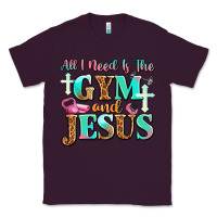 Plum all i need is the gym and jesus Classic Tee - JahusDesignShop