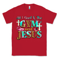 Red all i need is the gym and jesus Classic Tee - JahusDesignShop