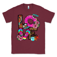 Burgundy Love Summer Classic Tee - CowhideDigitalArt