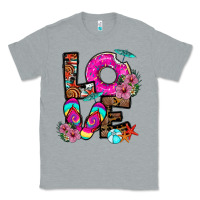 Heather Grey Love Summer Classic Tee - CowhideDigitalArt
