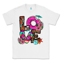 White Love Summer Classic Tee - CowhideDigitalArt