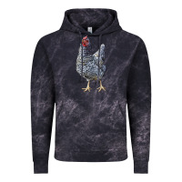 Cloud Black Dominique Chicken Vintage Hoodie - LillyAllenDesigns