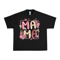 Black floral mama Urban Heavy Tee - MaliasSmallBusiness
