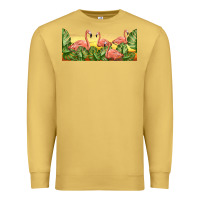 Antique Gold flamingos with sunset Premium Sweatshirt - TumblerDesignByShophia