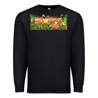 Black flamingos with sunset Premium Sweatshirt - TumblerDesignByShophia
