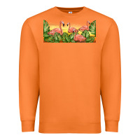 Carrot flamingos with sunset Premium Sweatshirt - TumblerDesignByShophia