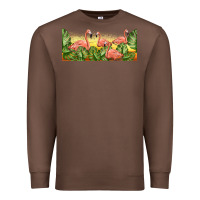 Chestnut flamingos with sunset Premium Sweatshirt - TumblerDesignByShophia