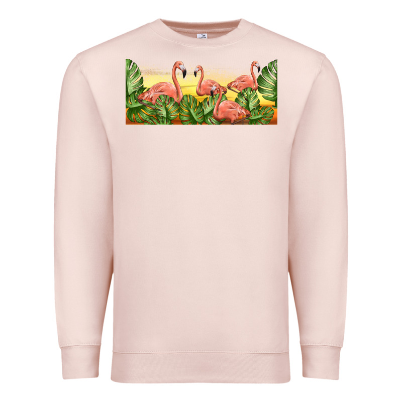 Flamingos With Sunset Premium Sweatshirt by TumblerDesignByShophia | Teevron