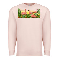 Pale Pink flamingos with sunset Premium Sweatshirt - TumblerDesignByShophia