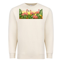Sandshell flamingos with sunset Premium Sweatshirt - TumblerDesignByShophia