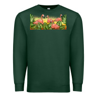 Sports Green flamingos with sunset Premium Sweatshirt - TumblerDesignByShophia