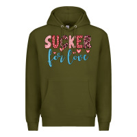 Army Green sucker for love Premium Hoodie - JahusDesignShop