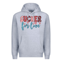 Heather Grey sucker for love Premium Hoodie - JahusDesignShop