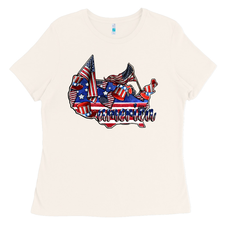 America Ladies Tee by CowhideDigitalArt | Teevron
