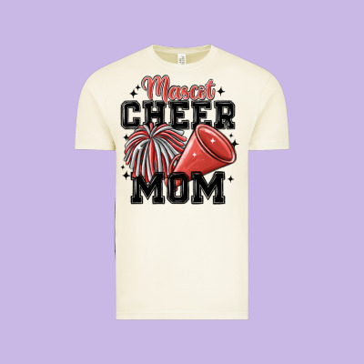 Mascot Cheer Mom Vintage Tee Designed By Maliassmallbusiness