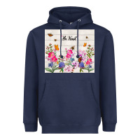 Navy be kind wildflower Heavyweight Hoodie - TumblerDesignByShophia