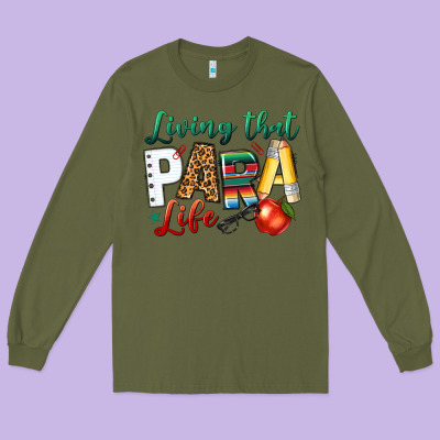 Living That Para Life Long Sleeve Tee Designed By Nancycooperartshop