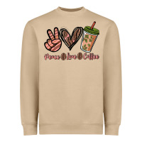 Mushroom peace love coffee Heavyweight Sweatshirt - NancyCooperArtShop