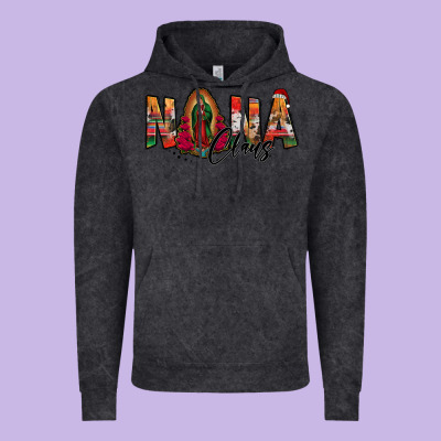 Nana Claus Lady Of Guadalupe Vintage Hoodie Designed By Jasminsmagicworld