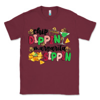Burgundy chip dippin' margarita sippin Classic Tee - MaliasSmallBusiness