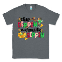 Charcoal Heather chip dippin' margarita sippin Classic Tee - MaliasSmallBusiness