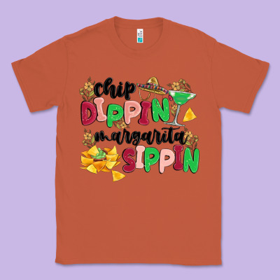 Chip Dippin' Margarita Sippin Classic Tee Designed By Maliassmallbusiness