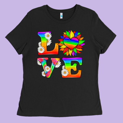 Love And Sunflower Ladies Tee Designed By Hra Design Shop