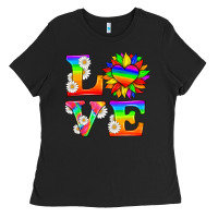 Black love and sunflower Ladies Tee - HRA Design Shop