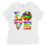 White love and sunflower Ladies Tee - HRA Design Shop